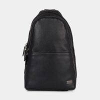 Sac à dos Torino mono bretelle cuir grainé Noir Bric's Bric's