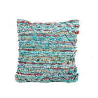 Housse de coussin carrée coton imprimé Handycraft Harmony - Bleu