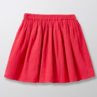 Jupe en coton double gaze Fille rose fuchsia CYRILLUS