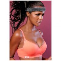 Soutien-gorge push-up de sport en maille H.I.S - Orange