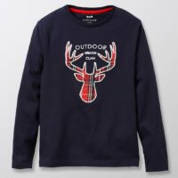 T-shirt élan coton bio Garçon marine CYRILLUS