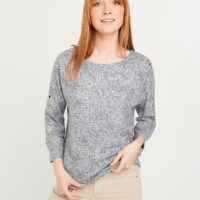 T-shirt imprimé avec oeillets femme Grain de Malice