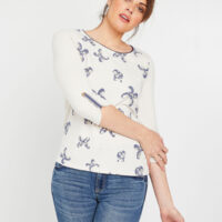 T-shirt imprimé papillons femme Grain de Malice