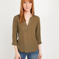 T-shirt uni bi-matières femme Grain de Malice
