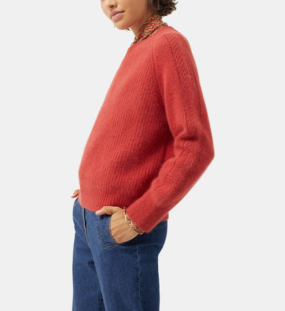 Pull droit uni Rouge Pablo Pull droit uni Rouge Pablo