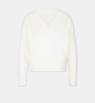 Pull droit col V laine Beige Pablo Pull droit col V laine Beige Pablo