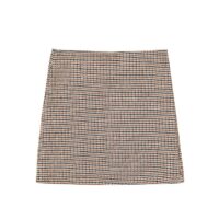 Jupe droite imprimé à carreaux