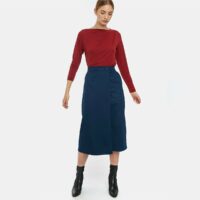 Jupe droite midi Marine COMPANIA FANTASTICA