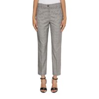 Pantalon droit imprimé à carreaux Carreaux Marron Tommy Hilfiger