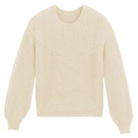 Pull col rond maille fantaisie manches bouffantes Marron LA REDOUTE COLLECTIONS