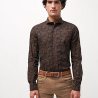 Chemise ville imprimée Noir Devred 1902