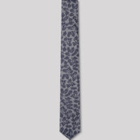 Cravate homme motif feuillage Gris Devred 1902