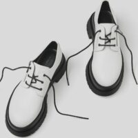 Chaussures Plateforme Avec Fermeture Éclair Femme 40 Blanc Bershka