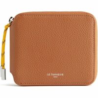 Porte monnaie zippé  en cuir grainé NATHAN Le Tanneur