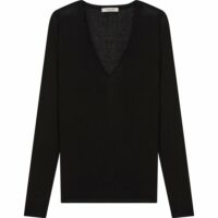 Pull maille bambou cachemire col V Bruce Field