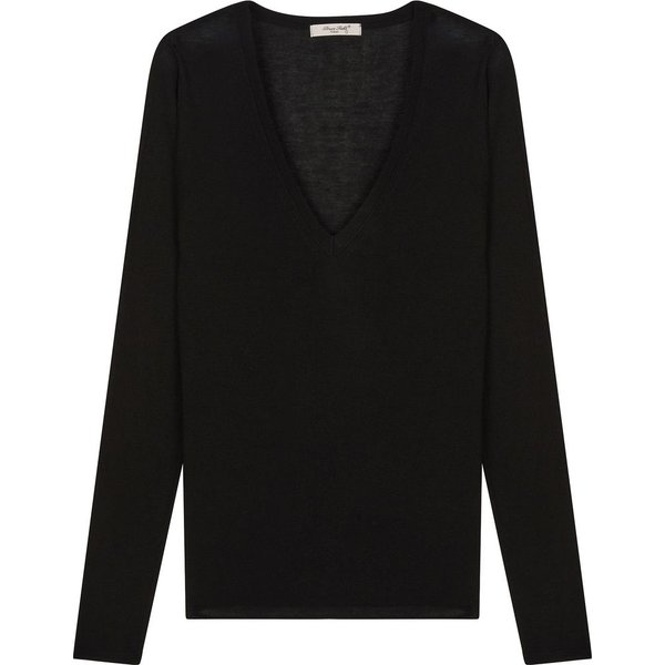 Pull maille bambou cachemire col V Bruce Field