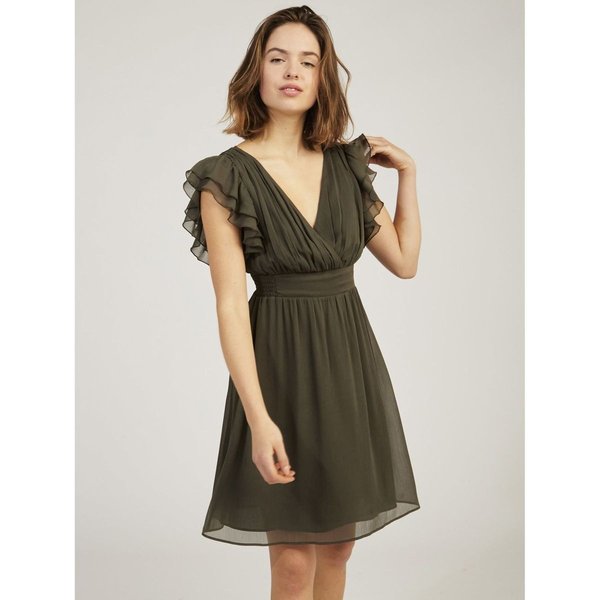 Robe Noire évasée Naf Naf Taille S (36) - Neuve Sans étiquettes, Coupe Fluide Et Doublée
