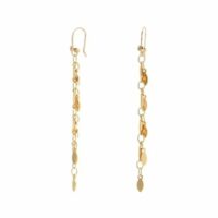Boucles d'oreilles classiques intemporel quotidien dorées à l'or fin 24K CAMILLE Jaune Nilai
