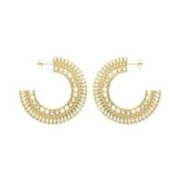Boucles d'oreilles crÃ©oles COMANCHE Blanc Hipanema