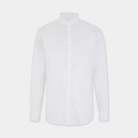 Chemise Mahogany slim twill de coton Blanc Bruun & Stengade
