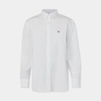 Chemise droite Fox Head coton Blanc Maison Kitsuné