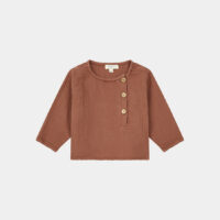 Chemise droite Jacques en coton Marron Marlot Paris