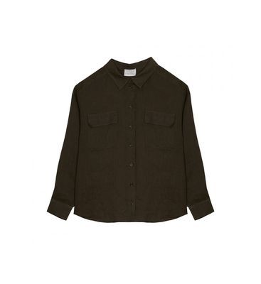 Chemise manches longues en lin - Tonya Vert Maison Montagut Chemise manches longues en lin - Tonya Vert Maison Montagut