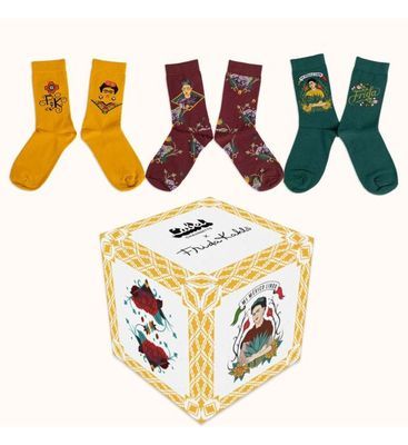 Coffret Frida Kahlo Multicolore Label Chaussette Coffret Frida Kahlo Multicolore Label Chaussette