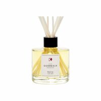 Diffuseur Lia Thé noir 200 ml + 10 tiges rotin Blanc Geodesis
