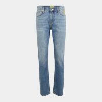 Jean Mick 741 tapered délavé x Smiley Bleu Lee