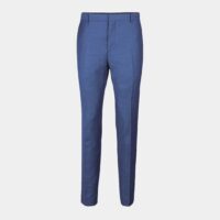 Pantalon de costume slim en laine micro motif fantaisie Bleu Calvin Klein