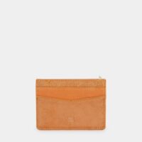 Porte-cartes Olae cuir pailleté et suédé Orange Mila Louise