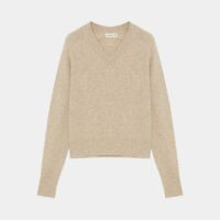 Pull droit cachemire femme Beige Icicle
