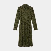 Robe ajustée Jessie mi-longue en coton Vert A.P.C.