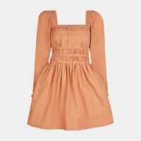 Robe courte Brigitte coton Orange Magali Pascal