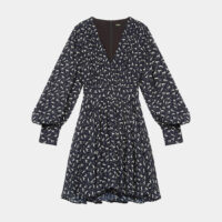 Robe courte Rasmo imprimée Bleu Maje