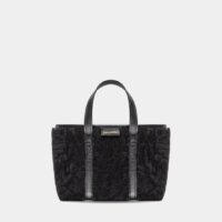 Sac cabas Barbes East-West petit modèle en peau lainée Noir Balenciaga