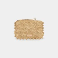 Sac pochette en raphia motifs Marron Vanessa Bruno