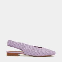 Sandales slingback Goya cuir tressé Violet Souliers Martinez