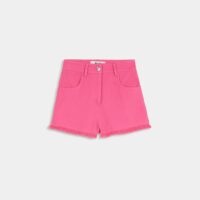 Short coton mélangé bords effilochés Rose MSGM
