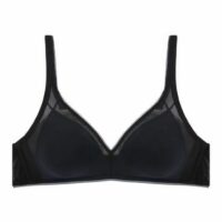 Soutien-gorge sans armature microfibre et tulle PERFECT SHADOW Noir Lou
