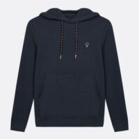 Sweat a capuche coton recyclé DIRAC Bleu Faguo