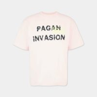 T-shirt droit Pagan Invasion coton Rose Aries