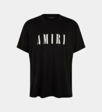 T-shirt droit coton signature Noir Amiri