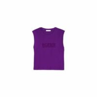 T-shirt sans manches col rond uni WANDY Violet La Petite Etoile