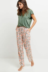 PANTALON IMPRIME MULTICO ROSE - RougeGorge