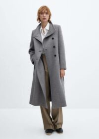 Manteau laine ceinture - Mango