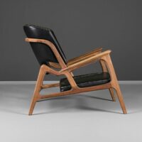 Fauteuil en cuir avec dossier haut avec accoudoirs - Hookl Und Stool