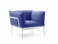 Fauteuil rembourré en tissu avec accoudoirs - Mdf Italia