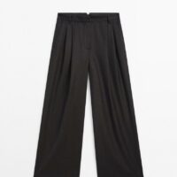 Pantalon flanelle 100 % laine - Massimo Dutti